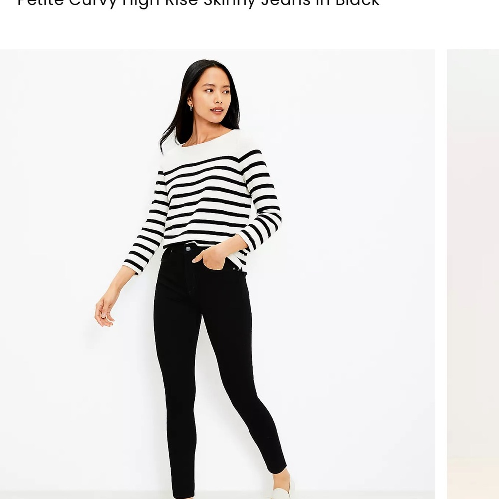 Black High-Rise Skinny Jeans - Picture 2 of 7